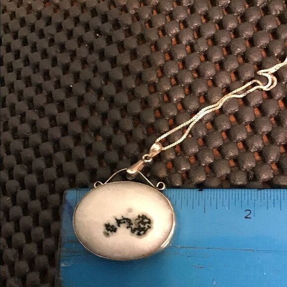 Solar Quartz & Sterling Silver Pendant Necklace, 18”, NEW - Picture 5 of 8